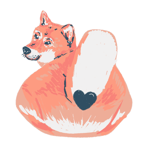 Shiba Inu Cheeky sticker