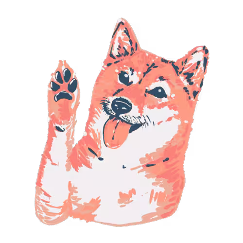 Shiba Inu Hi sticker