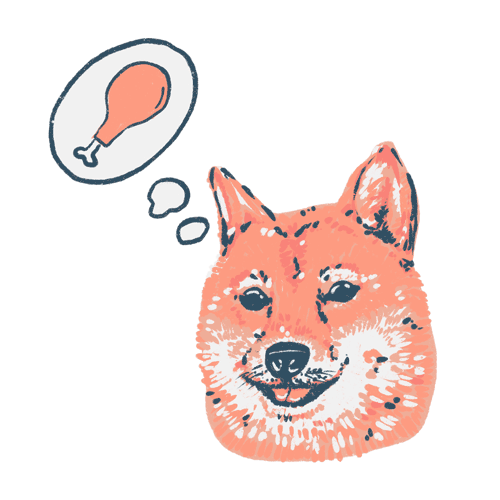 Shiba Inu Hungry sticker
