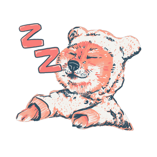 Shiba Inu Sleepy sticker