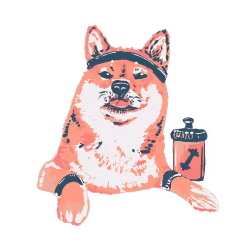 Shiba Inu Workout sticker